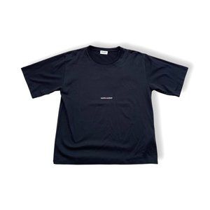 Saint Laurent cotton black logo tee shirt size L, like new excellent condition.